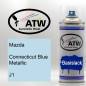 Preview: Mazda, Connecticut Blue Metallic, J1: 400ml Sprühdose, von ATW Autoteile West.
